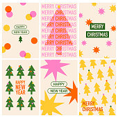 istock Set of Christmas and New Year cards 1360253611