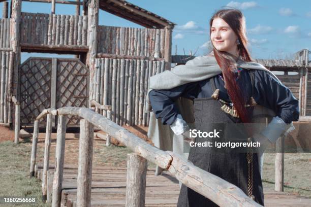 Scandinavian Woman Stock Photo - Download Image Now - Viking, Females, Costume