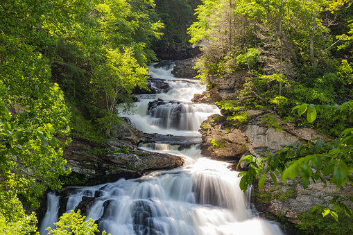 Cullasaja Falls in Nantahala National Forest, North Carolina