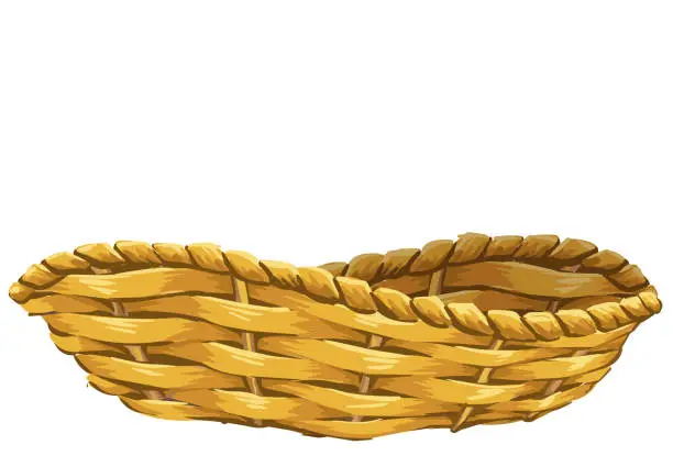 Vector illustration of Wicker basket