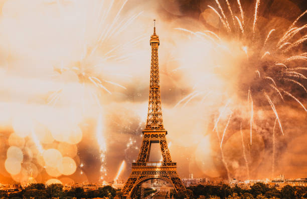 istock new year in Paris fireworks around Eiffel tower 1360267764