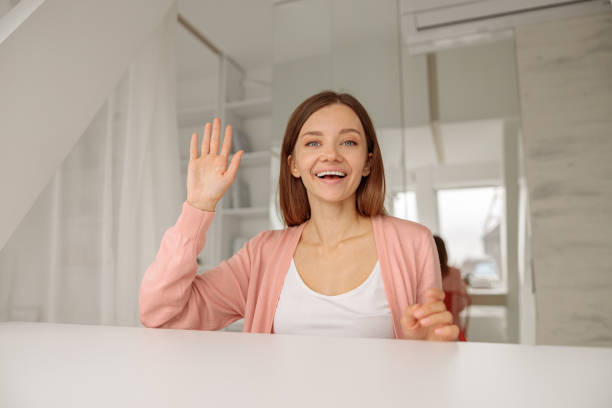 istock Smiling attractive lady having good day at home 1360268343