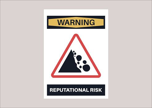 Damaged Reputation Sign A Warning Sign Depicting Reputational Risks And Their Consequences ...