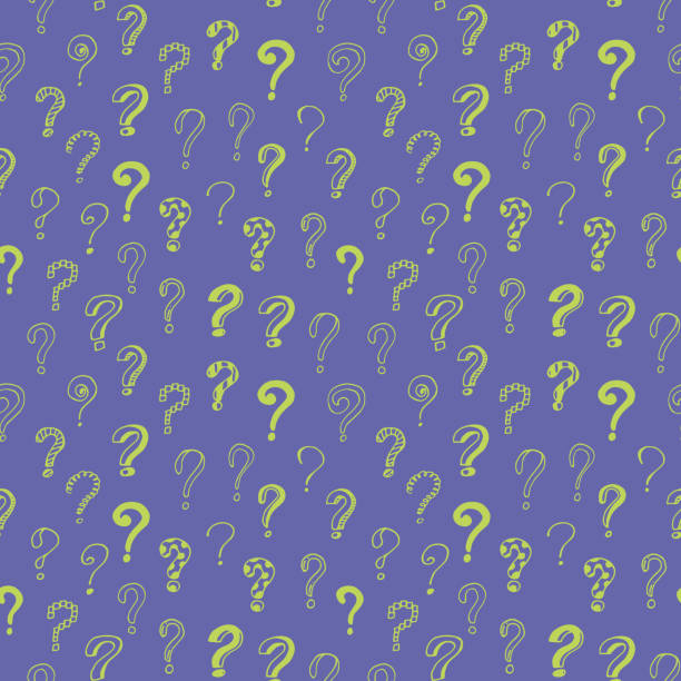 question mark seamless pattern hand drawn doodle, vector. wallpaper, textile, wrapping paper, background. question mark seamless pattern hand drawn doodle, vector. wallpaper, textile, wrapping paper, background question-mark-wrapping-paper stock illustrations