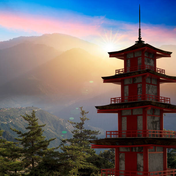 istock 3d rendering of nice temple with beautiful background 1360289135