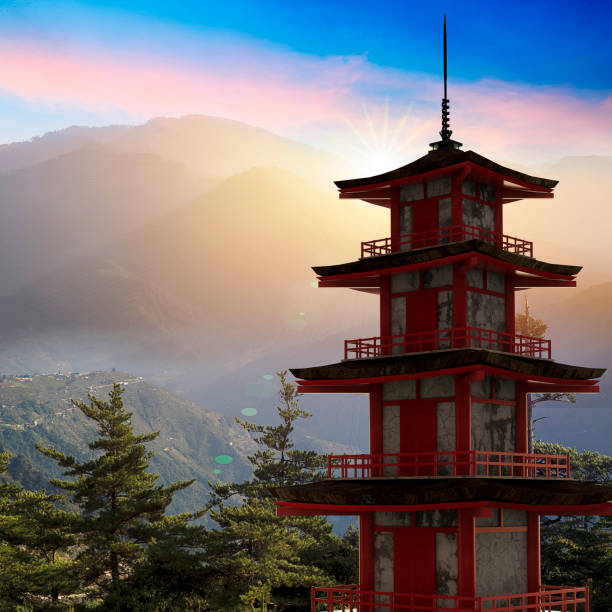 istock 3d rendering of nice temple with beautiful background 1360289181