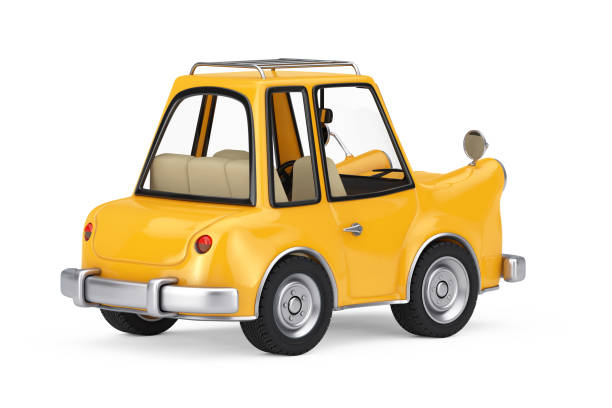 istock Yellow Cartoon Car. 3d Rendering 1360299107