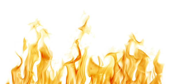 istock bright flame orange sparks isolated on white 1360304997