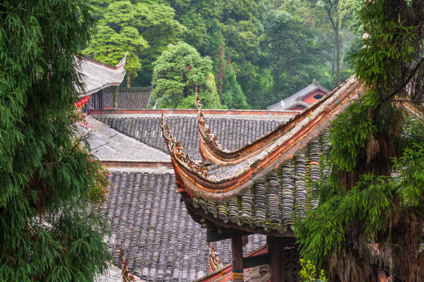 istock Roof tiles, Chinese old tile roof 1360305067