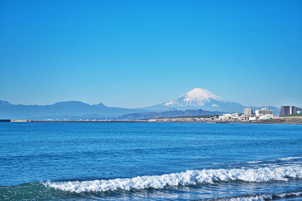 istock Mount Fuji to watch from Chigasaki 1360314262