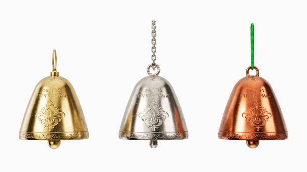 istock set of christmas bells. isolated on white. 3d illustration 1360314538