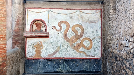 Gorgeous frescoes and mosaics from the Roman era in Pompeii