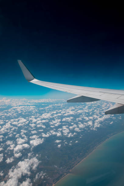 istock Window view from an aeroplane 1360316805