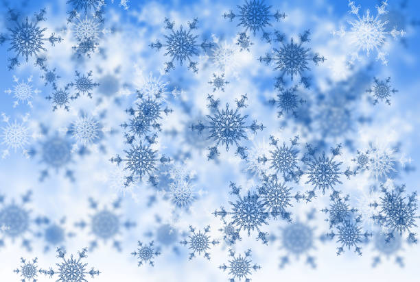 istock Digitally created abstract  Christmas snowflakes background 1360323252