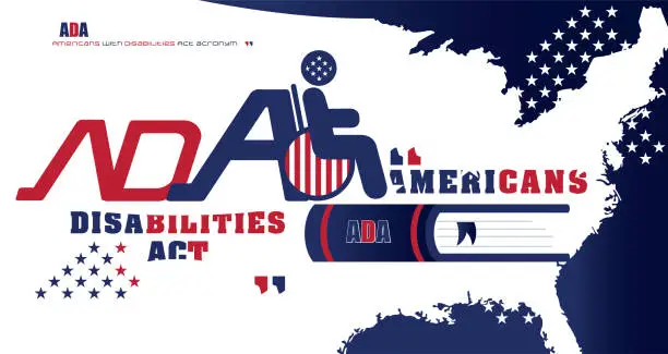 Vector illustration of ADA, Americans with Disabilities Act. Concept with keywords, letters and icons. Colored flat vector illustration stock illustration
USA, Accessibility, Accessibility for Persons with Disabilities, Alphabet, Typography illustrator