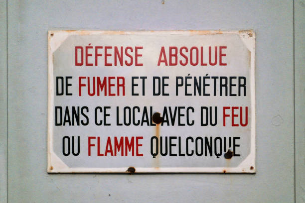 istock French no smoking into the technical area sign 1360333839