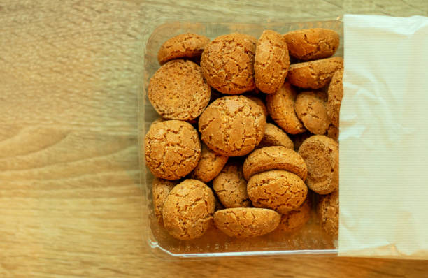 istock Small delicious amaretto cookies. 1360341345