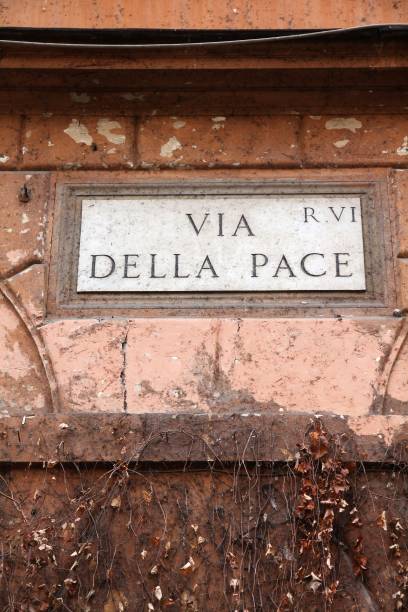 istock Street sign in Rome, Italy 1360345101