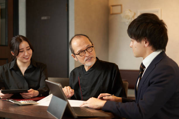 istock Business owners thinking about remodeling restaurants 1360346435