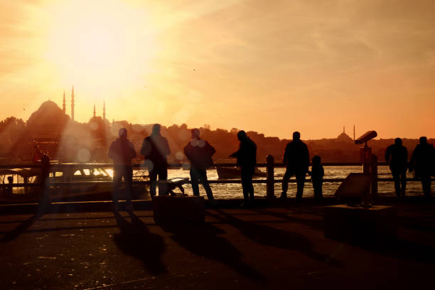 Istanbul city and sunset