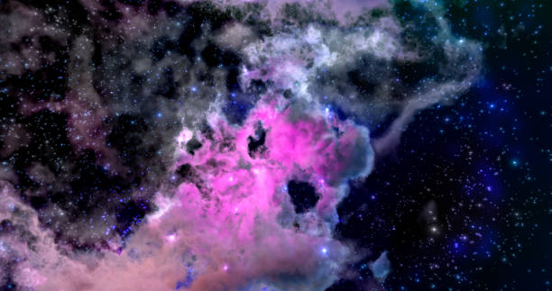 istock 3d rendering. Space wallpaper and background. Universe with stars, constellations, galaxies, nebulae and gas and dust clouds 1360351137