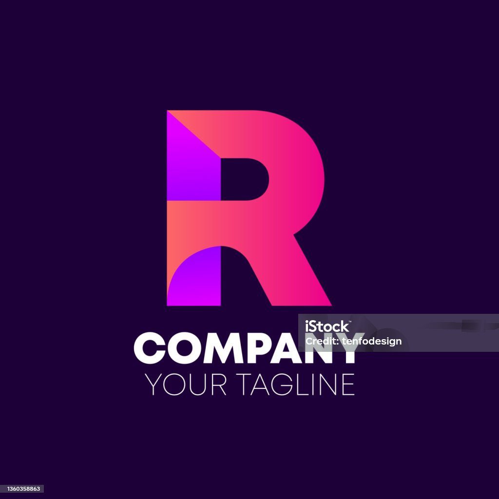 Letter R Gradient Logo Design Template Stock Illustration ...