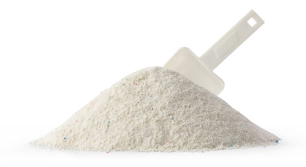 istock pile of detergent powder with measuring spoon 1360372803