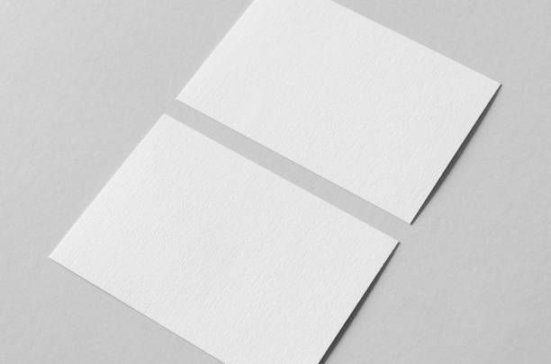 istock Textured A6 invitation card or flyer mockup, landscape orientation. 1360377202