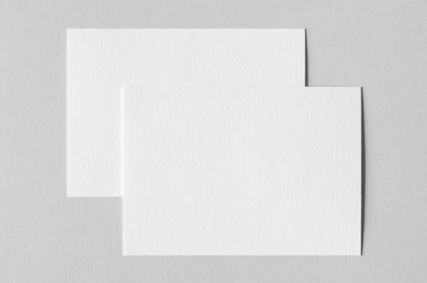 istock Textured A6 invitation card or flyer mockup, landscape orientation. 1360377296