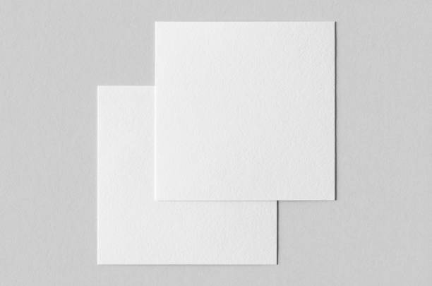 istock Textured invitation card or flyer mockup, square size. 1360378779
