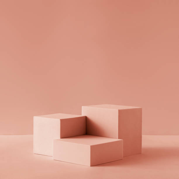 istock Awarding podium made of three 3d pastel square shapes 1360379912