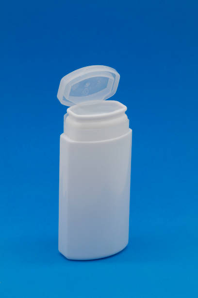 istock white plastic box in front of blue background 1360381310