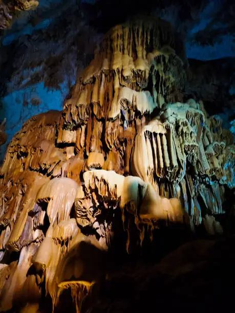 Stalagmite in the Jeita Grotto, Lebanon