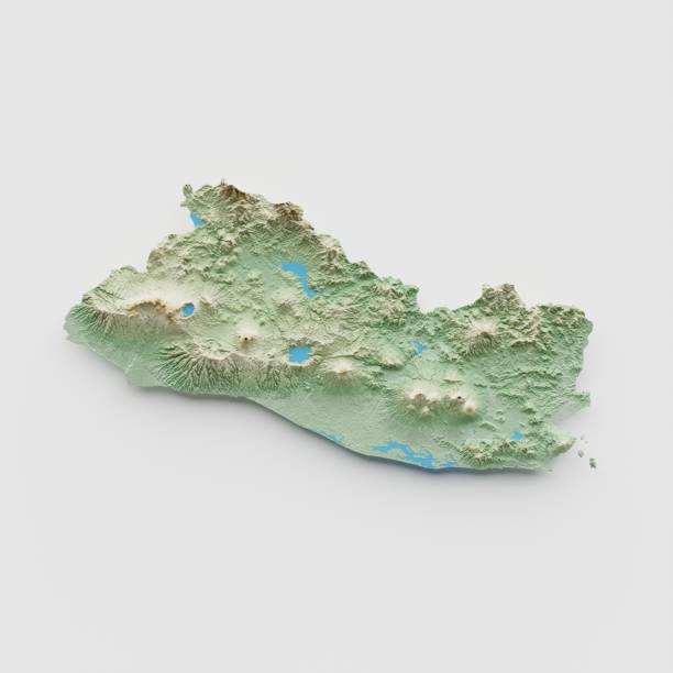 istock El Salvador Topographic Relief Map - 3D Render 1360382701