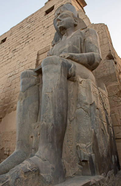 Large statue of Ramses II at Luxor Temple in Egypt