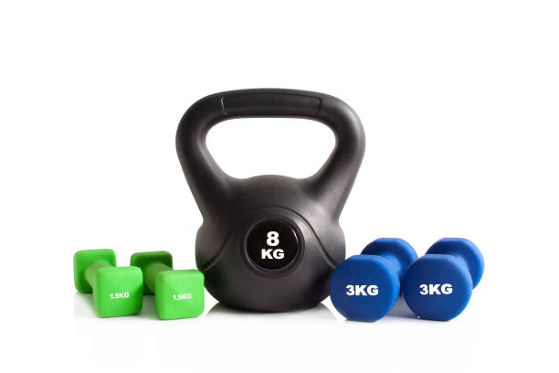 istock Gym equipment set isolation 1360396358