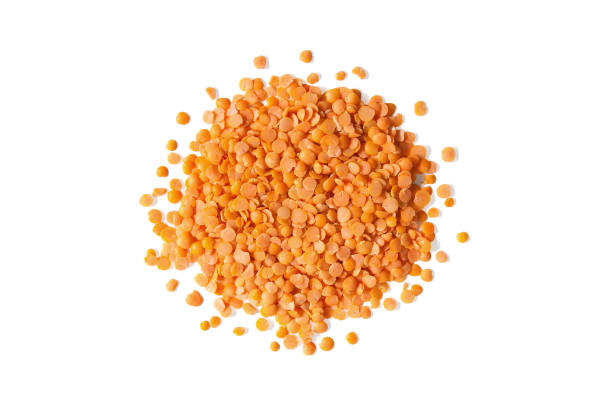 istock Pile of red lentils from above 1360396447