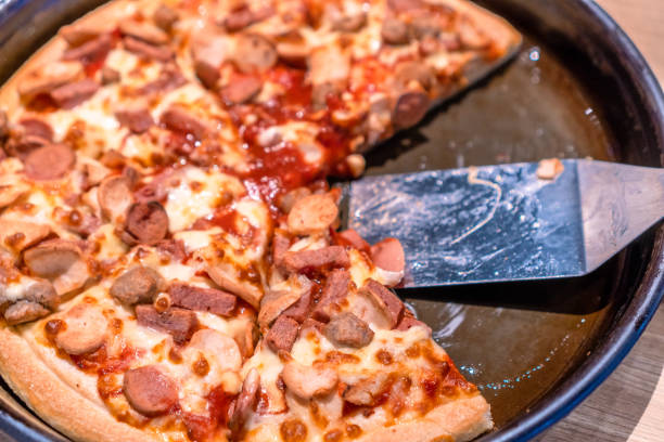 istock Pizza with Mozzarella cheese and tomato sauce 1360396902