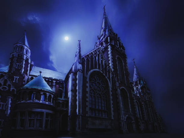 istock Spooky old church. 1360398144