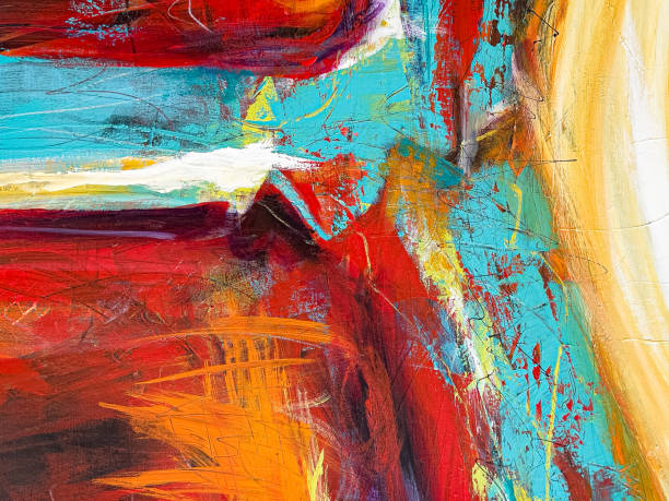 istock Abstract Modern Painting Textured Background 1360400407