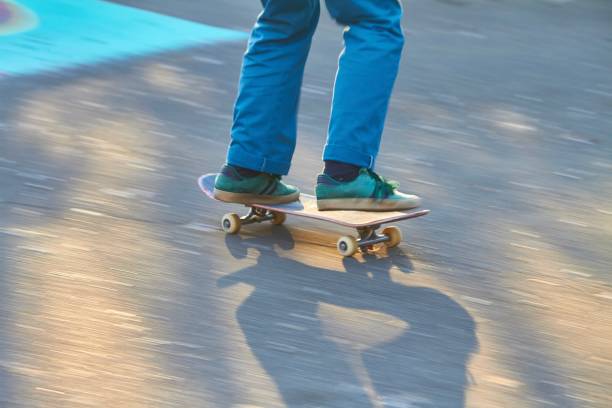 istock Skateboarder, close up on feet 1360401201