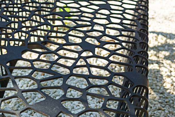 istock The bench is made by laser perforation. 1360411394