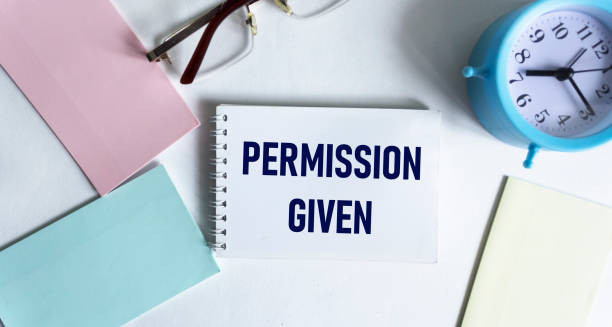 istock text PERMISSION GIVEN. Text mark indicating copyright. Exclusive and transferable legal right granted to creator 1360412330