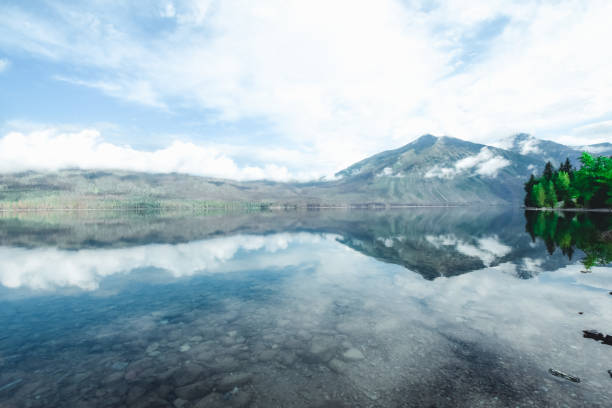 A different view of Lake McDonald. stock photo