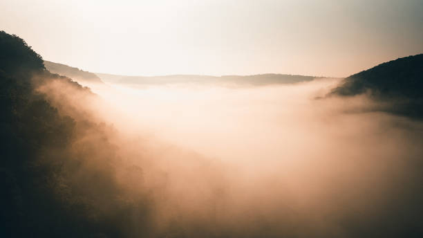 Above the clouds in the Ozarks stock photo