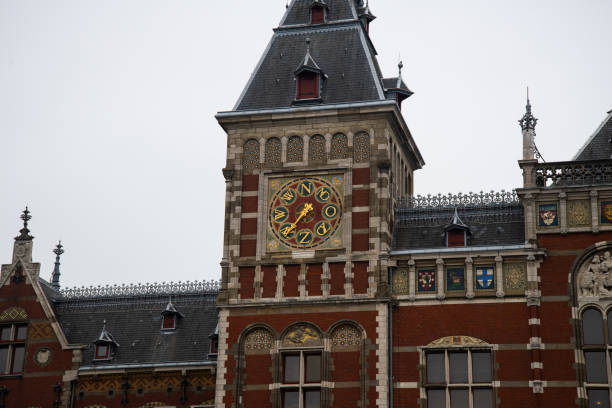 Amsterdam Central Station is the main train station in the city. It is in the heart of the city.