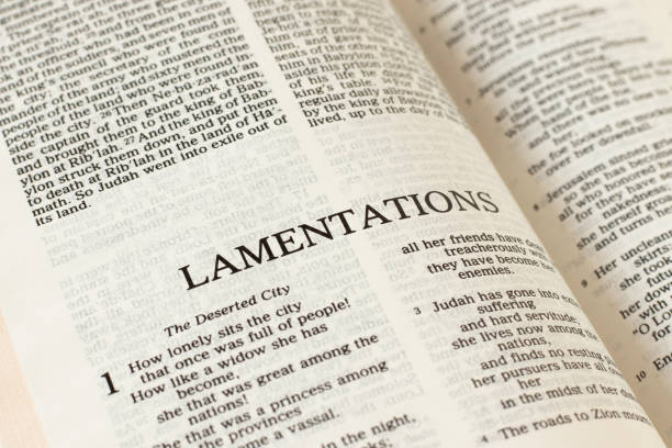 istock Lamentations Holy Bible Book Old Testament close-up. 1360418643