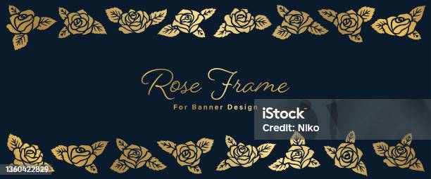 Ros Banner Example Rose Illustration Banner Design Stock Illustration - Download Image Now ...