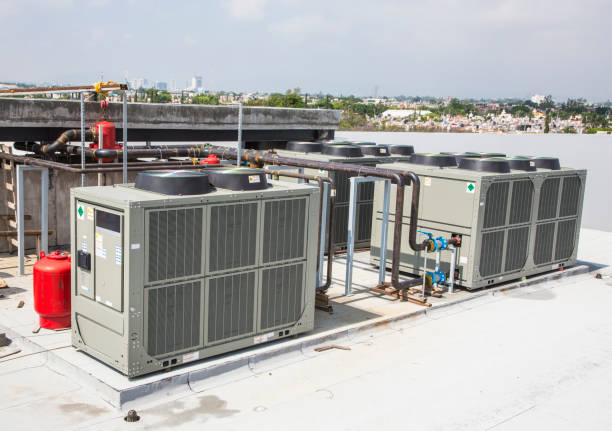 Great central air conditioning system large central air conditioning system cooling fan system pipeline refrigeration business air conditioner factory stock pictures, royalty-free photos & images