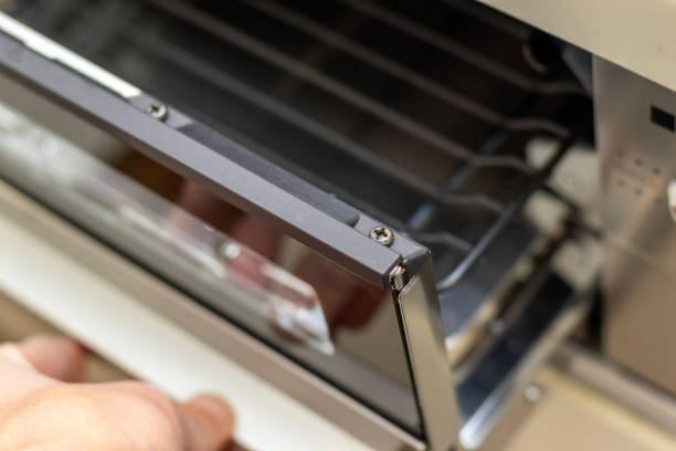 istock Open the grill door and pull out the gridiron 1360452787